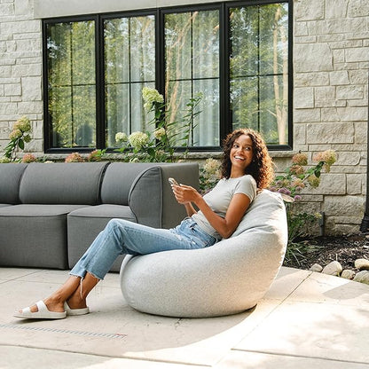 Big Joe Tuffet Weatherproof Bean Bag Chair, Ceramic Intertwist, Durable Weather Resistant Fabric, 2.5 feet Teardrop
