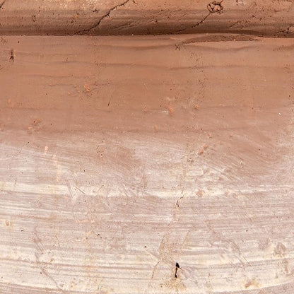 Creative Co-Op Large Orange & Whitewashed Terracotta Urn