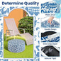 Round Inflatable Ottoman 2-Pack, Waterproof Patio Footstool, 21-Inch