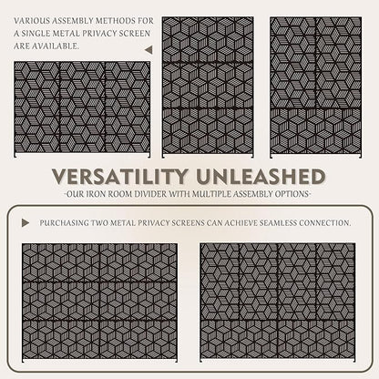 Kozyard Metal Privacy Screen 74" H x 47.2" W Decorative Outdoor Divider - Image 6