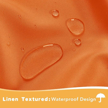 HolidayIdeas Extra Wide Outdoor Curtains for Patio Waterproof, 2 Panels - 110 x 95 Inch - Privacy & Light Filtering Curtains Grommet Outside Curtains for Porch, Gazebo, Backyard (Mecca Orange)