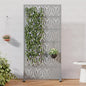 Casaphoria Metal Privacy Screen Outdoor, 72" H x 35" W Freestanding Decorative Privacy Screen for Patio Deck Balcony Garden with Stable Base, Grey-Star