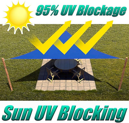 Amgo Custom Size 6' x 9' x 10.8' Blue Right Triangle Sun Shade Sail Order to Make Canopy Awning UPF50+ AGSLT, 95% UV Blockage, Water & Air Permeable, 200GSM (We Customize)