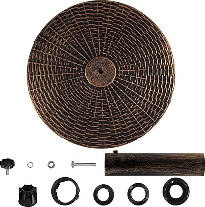 Yaheetech 22 lbs Heavy Duty Outdoor Umbrella Base 18" Round Patio All-Weather Umbrella Stand Market Umbrella Base for Garden & Lawn, Bronze