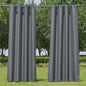 NICETOWN Outdoor Curtains for Patio Waterproof Extra Wide 2 Panels, Rustproof Grommet Indoor Outdoor Porch Curtains & Drapes for Gazebo/Cottage, W72 x L84 Inch, Grey
