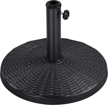Yaheetech 22 lbs Heavy Duty Outdoor Umbrella Base 18" Round Patio Umbrella Stand Market Umbrella Base for Garden & Lawn, Black