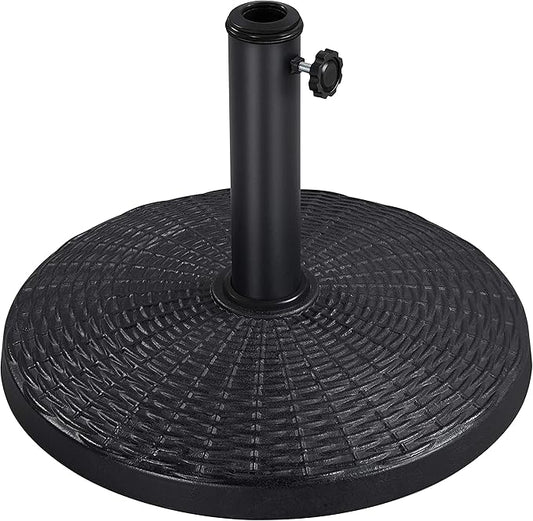 Yaheetech 22 lbs Heavy Duty Outdoor Umbrella Base 18" Round Patio Umbrella Stand Market Umbrella Base for Garden & Lawn, Black