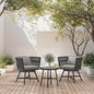Grand patio Swivel Rope Wicker Chairs Set of 2, Patio Dining Chairs with Cushions, Wicker Armchairs Frame, Outdoor Modern Style for Backyard, Balcony, Quinn, Dark Grey