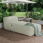 Outdoor Bean Bag Lounger Chair, Big Comfy Outdoor Daybed for Sunbathing and Tanning - Water-Resistant Patio Chaise and Pool Sun Lounger Furniture for Beach Deck (Sage Green)