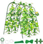 Cucumber Trellis for Raised Bed,U-Shape Garden Trellis for Climbing Plants Outdoor, Metal Arch Vegetables Trellis, Plant Support for Vine (Green, 47.2x47.2 X21.6)