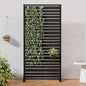 Casaphoria Metal Privacy Screen Outdoor, 72" H x 35" W Freestanding Decorative Privacy Screen for Patio Deck Balcony Garden with Stable Base, Black-Benjamin
