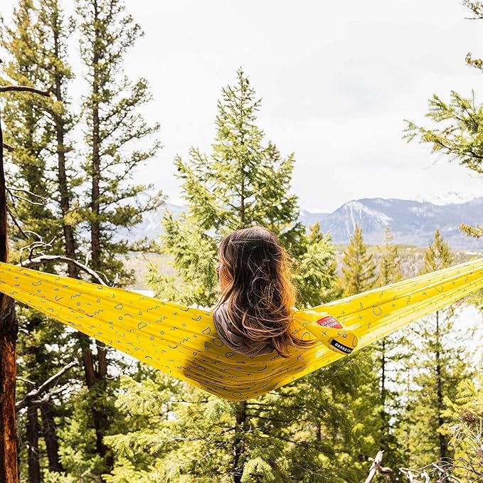 GRAND TRUNK TrunkTech Double Hammock | Ultra-Strong & Lightweight | 11 ft Hammock with Ripstop Nylon | 500 lb Capacity | Fast-Drying & Weather-Resistant | Heritage