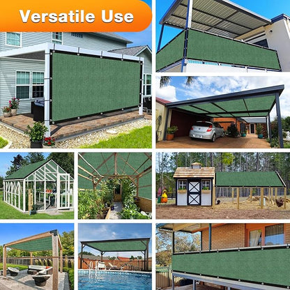 Artpuch Outdoor Pergola Shade Cover 9' X 9' Sun Shade Cloth with Grommets, 90% UV Protection Canopy Patio Privacy Screen (Customized Available) GN107, Green