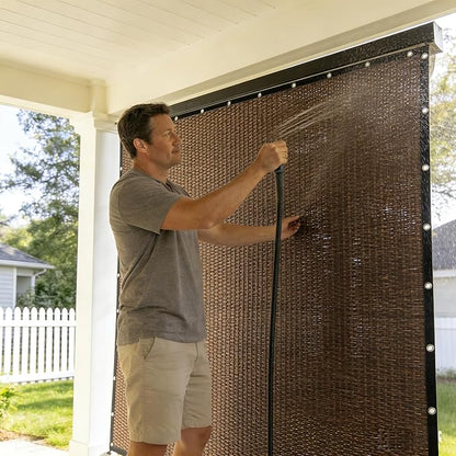 90% Shade Cloth Sun Shade Fabric Privacy Screen Shade Cover for Patio Garden Pergola Shade Cover Canopy with Gromments