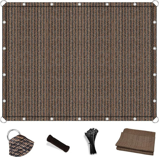 Artpuch Sun Shade Cloth with Grommets & D-Rings, 90% UV Protection Shade Cover, Rectangle Shade Sail for Outdoor, Patio, Pergola (Custom Size)