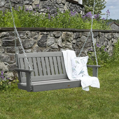 highwood Lehigh Porch Swing, 4 Feet, Coastal Teak