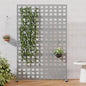Casaphoria Metal Privacy Screen Outdoor, 72" H x 47" W Freestanding Decorative Privacy Screen for Patio Deck Balcony Garden with Stable Base, Grey-Square