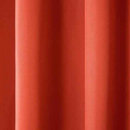 Town & Country Basics Cabana Solid Heavyweight Indoor Outdoor Curtains, Light Filtering Opacity with Grommet Top, Water Repellent, 2-Pack Set, 54"x63", Mecca Orange