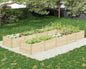 AMERLIFE U-Shaped Raised Garden Bed, 7.5Wx15Dx1.6H Free Combination Outdoor Wooden Raised Garden Bed Planter with 19.6" Depth Planter Box