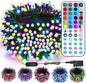 Brizled Color Changing RGB Christmas Lights, 66ft 200 LED Easter String Lights Music Sync, 120+ Modes Remote Dimmable Outdoor Mini Tree Light Indoor Plugin for St Patrick's Day Xmas Halloween