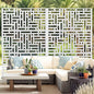 Outdoor Privacy Screen,72" H×47" W Metal Privacy Screen, Freestanding Privacy Fence Panels for Patio