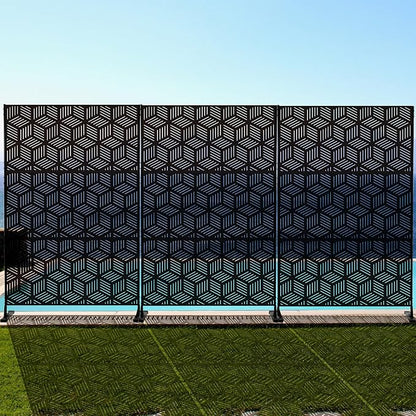 Kozyard Metal Privacy Screen 74" H x 47.2" W Decorative Outdoor Divider - Image 2
