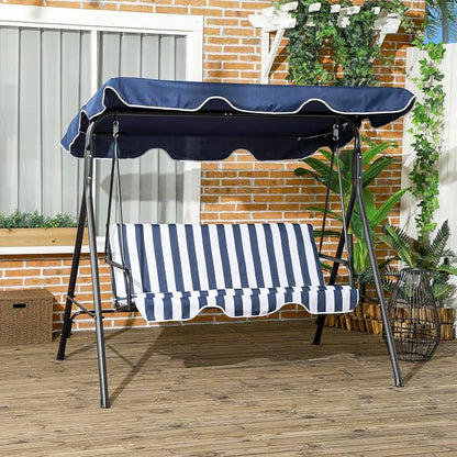Outsunny 3-Seat Outdoor Patio Swing Chair - Image 2