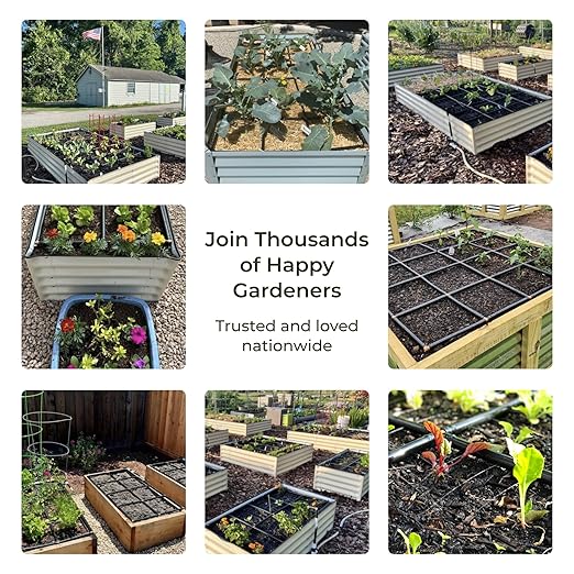 Garden Grid Watering System | Raised Garden Bed Drip Irrigation System – But Better | Pre-Assembled, Waters Every Plant Evenly, 1-Minute Setup | Square Foot Gardening Grid | US-Made (Standard, 2x6)