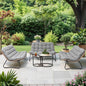 Crestlive Products Outdoor Loveseat 3PCS, Outdoor Sofa Set, All-Weather Boho Rattan Patio Furniture with Soft Cushion for Balcony, Poolside, Backyard (Without Table)