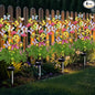 Solar Garden Lights Outdoor Waterproof,4 Packs Solar Swaying Butterfly Lights Decor,Gardening Butterfly Gifts for Mom Women,Solar Flowers Plant Lights Decorative Stakes for Yard Patio Lawn Pathway