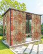 Boho Outdoor Curtains for Patio Waterproof, Grommet Privacy Curtain Drapes Weatherproof Outside Curtains for Porch GazeboPergola Cabana 2 Panel 54x95inch Rustic Bohemian Floral Tribal Orange