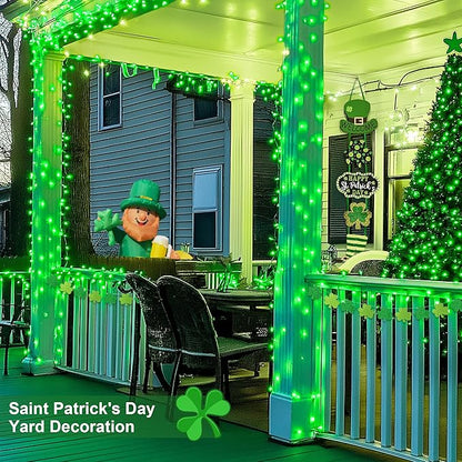 String Lights 163 ft Green 500 LED with Remote and 8 Modes