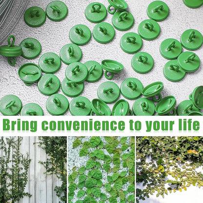 WILLBOND Plant Anchor Kit, 80 Pcs Vine Anchors 5 Pack Silicone Adhesive Sealant Garden Tie Tape Metal Wire Wire Cutters for Spring Trellis Vine and Stucco Brick Wall Climbing Plants Supplies(Green)