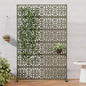 Casaphoria Metal Privacy Screen Outdoor, 72" H x 47" W Freestanding Decorative Privacy Screen for Patio Deck Balcony Garden with Stable Base, Green-Perilla