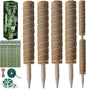 Moss Pole 47.5 Inch - Monstera Plant Support, 4 Packs 16 Inch Plant Stakes for Indoor Plants Coco Coir Moss Pole Sticks for Climbing Potted Live Plants, Pothos, Philodendron, with Garden Ties