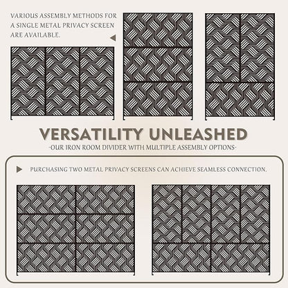 Kozyard Metal Privacy Screen 74" H x 47.2" W Decorative Outdoor Divider - Image 6