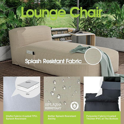 Outdoor Bean Bed Chair Sun Lounger, Outdoor Couch Sofa - Image 4