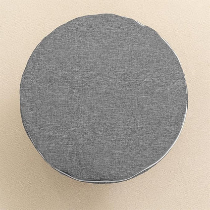 Outdoor Ottoman Outdoor Ottomans for Patio 19x12 Inches Modern Lightweight Foam Stuffed Pouf Outdoor Footstool Footrest Foot Stool Waterproof (Gray)