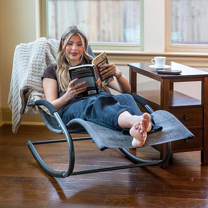 Outdoor Lounge Chair, Chaise Lounge for Patio & Lawn, Pool Lounge Chairs with Removable Pillow, Dark Grey