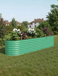 GarveeLife 8x2x2 ft Galvanized Raised Garden Bed - 24“ Tall Metal Planter Box for Vegetables, Flowers, Herbs, Rust-Resistant Outdoor Garden Box, Easy Assembly Raised Beds for Gardening, Green