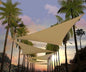 Amgo 14' x 14' x 14' Sand Beige Triangle Sun Shade Sail Outdoor Canopy Awning UPF50+ AGTAPRT12, 95% UV Blockage, Water & Air Permeable, Commercial Standard Heavy Duty (We Make Custom Size)