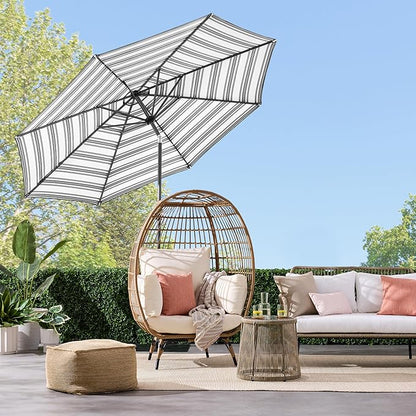 Best Choice Products 10ft Solar Polyester LED Lighted Patio Umbrella w/Tilt Adjustment and UV-Resistant Fabric
