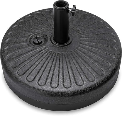 Best Choice Products Fillable Umbrella Base Stand Round Sunburst Plastic Patio Umbrella Base Stand, Pole Holder for Outdoor, Lawn w/ 55lbs Weight Capacity, Adjustment Knob