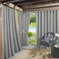 Sun Zero Marina Indoor/Outdoor UV Protectant Energy Efficient Grommet Curtain Panel, 54" x 95", Gray