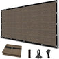 Amagenix 90% Sun Shade Cloth with Grommets, 8' x 10' Pergola Replacement Shade Cover Canopy Privacy Screen for Outdoor Patio Garden, Mocha (We Customized)