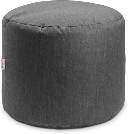 Jaxx Spring Indoor/Outdoor Bean Bag Pouf Ottoman, Charcoal Sunbrella