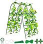 Cucumber Trellis for Raised Bed,U-Shape Garden Trellis for Climbing Plants Outdoor, Metal Arch Vegetables Trellis, Plant Support for Vine (Green, 31.5" Lx21.6 Wx47.2 H-Small)