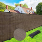 UPGRADE Privacy Screen 6' x 25' Fence Commercial Shade Cover with Brass Grommets Heavy Duty Perfect for Outdoor Back Yard, Mocha, Customizable