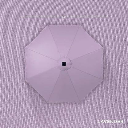 Best Choice Products 10ft Solar Polyester LED Lighted Patio Umbrella w/Tilt Adjustment and UV-Resistant Fabric