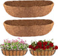 2Pcs Trough Coco Liner 24" Coco Coir Liners for Planters, Liners for Window Boxes Liners, Wall Basket Planters, Railing Hanging Baskets, Garden Planter Baskets